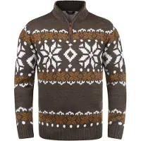 !Solid Jersey 'Norwin' marrón / marrón claro / blanco