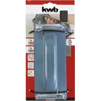 Kwb Kit de lijado manual , compuesto por 3 piezas, que incluye un bloque de lijado con sistema de sujeción y dos hojas de lija de 93 mm x 230 mm