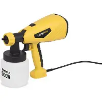 Powerplus Pistola de pintura eléctrica Powx354, 500W, color plateado. Un tamaño. Enchufe europeo, 220V. Color: plateado. Talla única