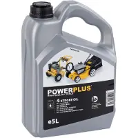 Powerplus Aceite para motosierras de 4 tiempos Powoil035, 5 litros. Transparente. Talla única / Enchufe europeo. Transparente. Talla única