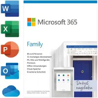 Microsoft 365 Familia | 1 año | 30 instalaciones | 6 usuarios | incluidas las últimas actualizaciones