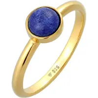 Elli PREMIUM Anillo azul cobalto / oro
