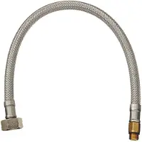 GROHE Manguera flexible Europlus, conexión M10x1 a M15x1, 350 mm, para grifos monomando de lavabo, cromada - 46254000