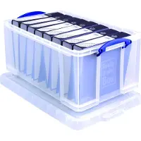 Really Useful Caja de almacenamiento , 64 litros, transparente
