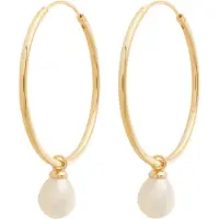 Glanzstücke Pendientes oro / blanco perla