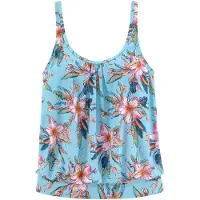 LASCANA Top de tankini azul claro / mezcla de colores