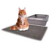 Flamingo Alfombrilla absorbente para areneros de gatos, marca , color gris, dimensiones: 60 x 90 cm