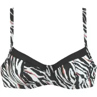 s.Oliver Top de bikini marrón rojizo / negro / blanco
