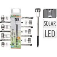 Progarden Sada de 7 luces solares , fabricadas en polipropileno, de 5x36,5 cm, color plateado