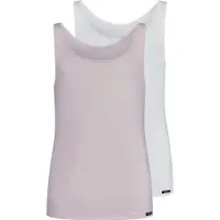 Skiny Camiseta térmica rosa / blanco