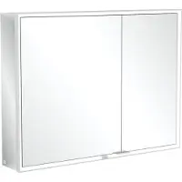 Villeroy & Boch , espejo de pared con armario integrado, modelo My View Now, 100 cm, 2 puertas, compatible con sistemas de hogar inteligente