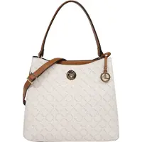 L.credi Bolso de hombro 'Filiberta' marrón claro / gris oscuro / blanco