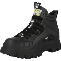 Buffalo Botas con cordones 'Aspha' negro / blanco