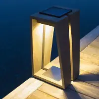 LES JARDINS Linterna solar LED Skaal con sensor, 39 cm