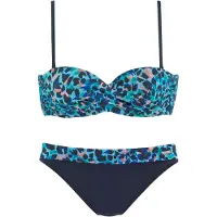 LASCANA Bikini turquesa / negro