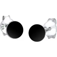 Elli Pendientes 'Geo' negro / plata