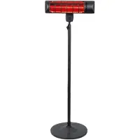 Eurom , calefactor para terrazas Q-time Golden, 1800W, color gris oscuro, modelo 334166