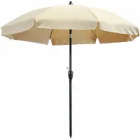 Madison Sombrilla , modelo Lanzarote, de 250 cm de diámetro, forma redonda, color crema
