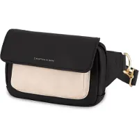 Kapten & Son Bolso de hombro 'Visby Cream Black' crema / negro