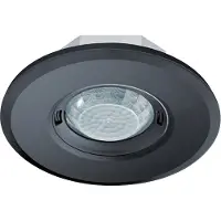 ESYLUX PD-FLAT 360i/8 RB EP10427954, negro. Detector de presencia de techo, ángulo de detección de 360°, color rojo