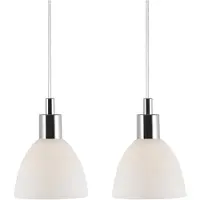 Nordlux Lámpara colgante Ray, color plateado, IP20, 2 x 40W, referencia 63233033