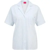 s.Oliver Camiseta para dormir azul claro / blanco