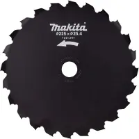Makita Hoja de sierra de dientes de cincel 225 x 25,4 mm 24 dientes acero ( 199872-9 ) para desbrozadora sin cable UR 013 G