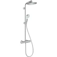 Hansgrohe Crometta S 240 EcoSmart, columna de ducha completa, color cromado, 1 unidad.