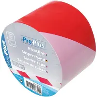 Northix Cinta de señalización de 100 metros, cinta plana B75mm, marca de advertencia de 30μm, cinta de advertencia, cinta para delimitar zonas, color rojo y blanco