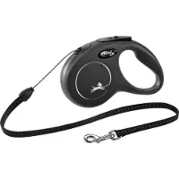 Flexi Correa Extensible Classic - Cord Leash - S - 8 metros - Negro