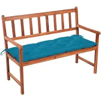 vidaXL Banco de jardín con cojín, 120 cm, madera maciza de acacia