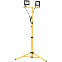 vidaXL Foco LED con trípode, 2 x 30 W, luz cálida