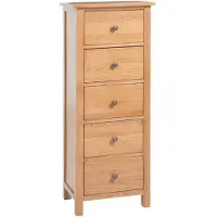 vidaXL Cómoda alta con cajones, 45x32x110 cm, madera maciza de roble
