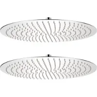 vidaXL Cabezales de ducha, 2 unidades, acero inoxidable, diámetro 50 cm
