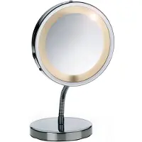 kela Espejo de maquillaje Standspiegel Lola, metal, 27,5 cm de alto, 15 cm de diámetro; 21496