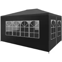 vidaXL Tienda de campaña para fiestas, 3x4 metros, color antracita