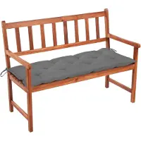 vidaXL Banco de jardín con cojín, 120 cm, madera maciza de acacia