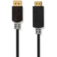 Nedis Cable Displayport Ccbw37100at20 Dp M-hdmi Conector 4k Chapado Oro 2 M 30hz