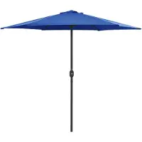 vidaXL Sombrilla con mástil de aluminio, 270x246 cm, color azul celeste