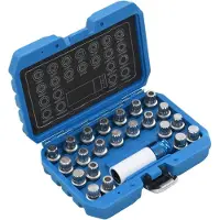 vidaXL Juego de 23 piezas para desmontar candados de llantas, compatible con vehículos del grupo VAG