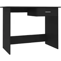vidaXL Escritorio , color negro, 100 x 50 x 76 cm, fabricado en material de madera