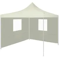 vidaXL Tienda de campaña con 2 paredes, 291x291x315 cm, color crema