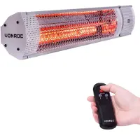 Vonroc Calefactor Marsili 2000W - Con mando a distancia | Plata