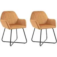 Möbelando Silla de comedor "Hallbergmoos" de poliéster en color crema. Dimensiones (ancho/alto/profundidad): 61x84x61 cm