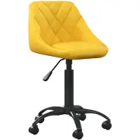 vidaXL Silla de oficina , color mostaza, tapizada en terciopelo