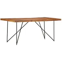 vidaXL Mesa de comedor, 180 x 90 x 76 cm, madera maciza de acacia