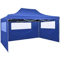 vidaXL , toldo con 3 paneles laterales, 3x4,5 metros, color azul