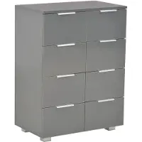 vidaXL Mueble aparador , gris brillante, 60x35x80 cm, material de madera