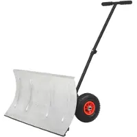 vidaXL Pala para nieve manual con ruedas, 100 x 44 cm