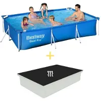 Bestway Steel Pro, rectangular, 300x201x66 cm, de 2 piezas, modelo S22296